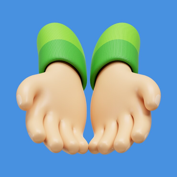 PSD gratuito rendering 3d del gesto della mano
