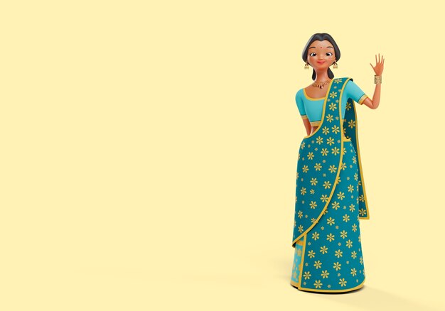 Rendering 3d del giorno dell'indipendenza indiana