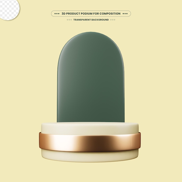 PSD gratuito rendering 3d del podio del prodotto dorato di lusso