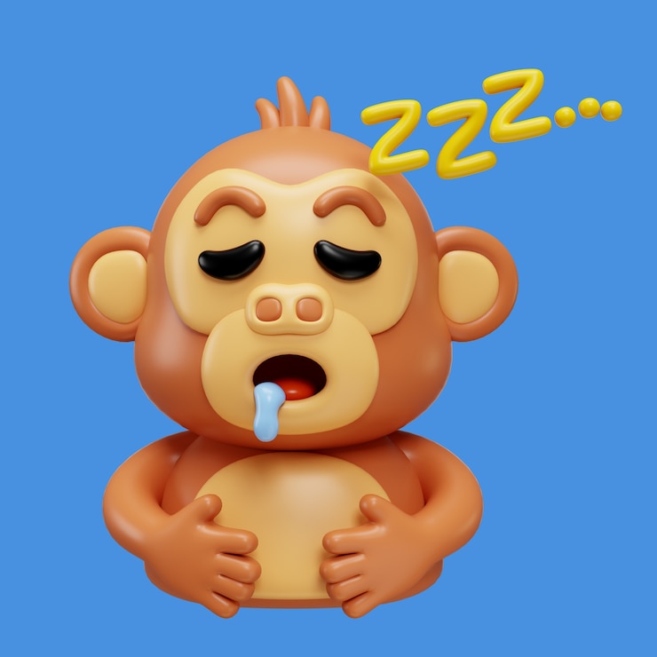 PSD gratuito rendering 3d dell'emoji della scimmia