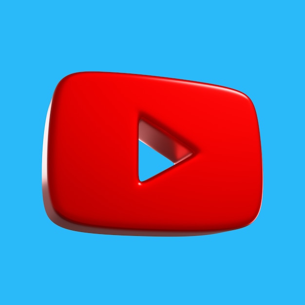 Rendering 3D dell'icona dei social media