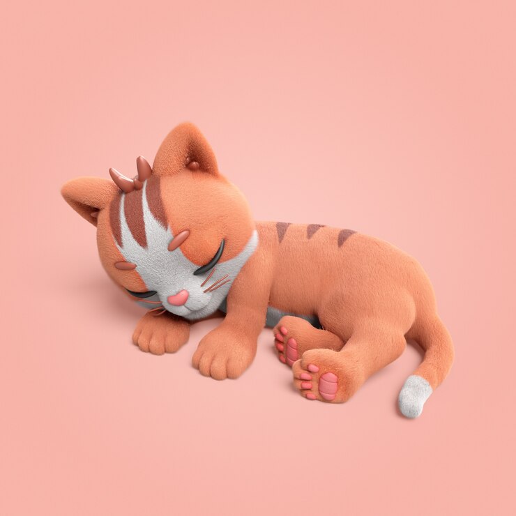 PSD gratuito rendering 3d dell'icona del gatto