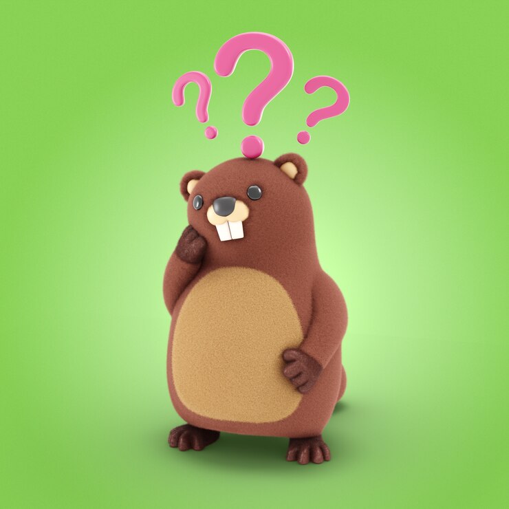 PSD gratuito rendering 3d dell'icona del giorno della marmotta