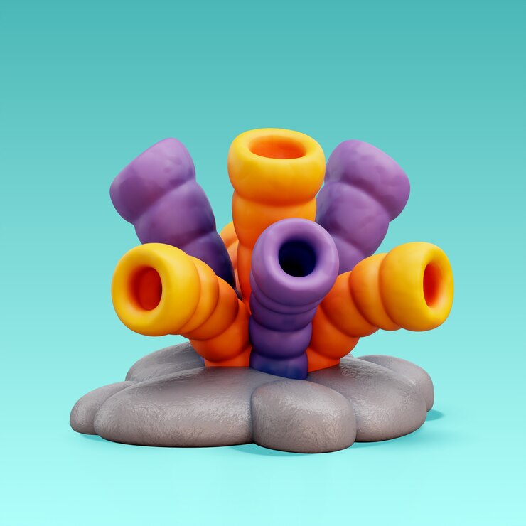 PSD gratuito rendering 3d dell'icona del mare e dell'oceano
