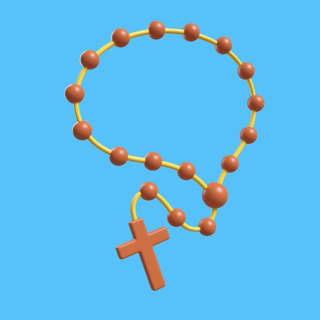Rendering 3D dell'icona della religione