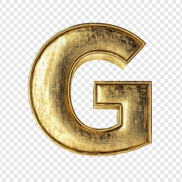 PSD gratuito rendering 3d della lettera dorata g elegante e ornata