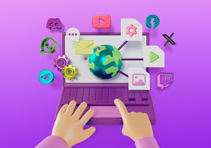 PSD gratuito rendering 3d dello sfondo di vendita di marketing