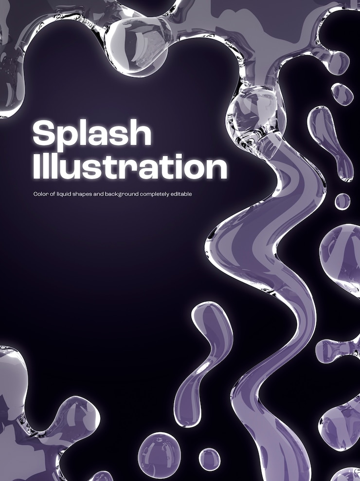 PSD gratuito rendering 3d di forme liquide sullo sfondo