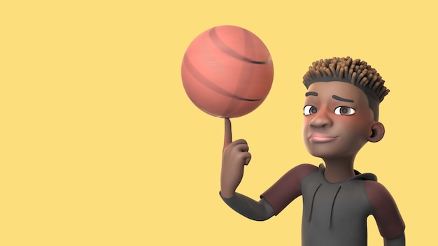 Rendering 3D di microfono che fa sport
