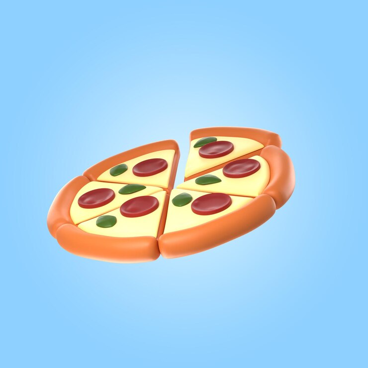 PSD gratuito rendering 3d di una deliziosa pizza
