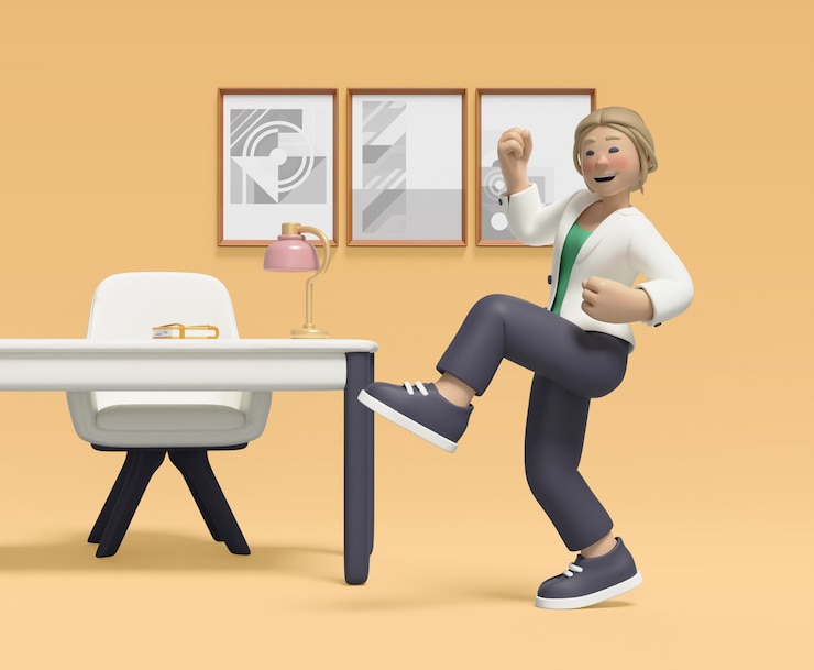PSD gratuito rendering 3d di una donna d'affari