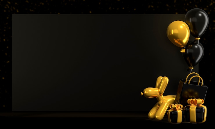 PSD gratuito rendering 3d di uno sfondo di compleanno elegante
