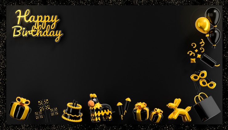 PSD gratuito rendering 3d di uno sfondo di compleanno elegante