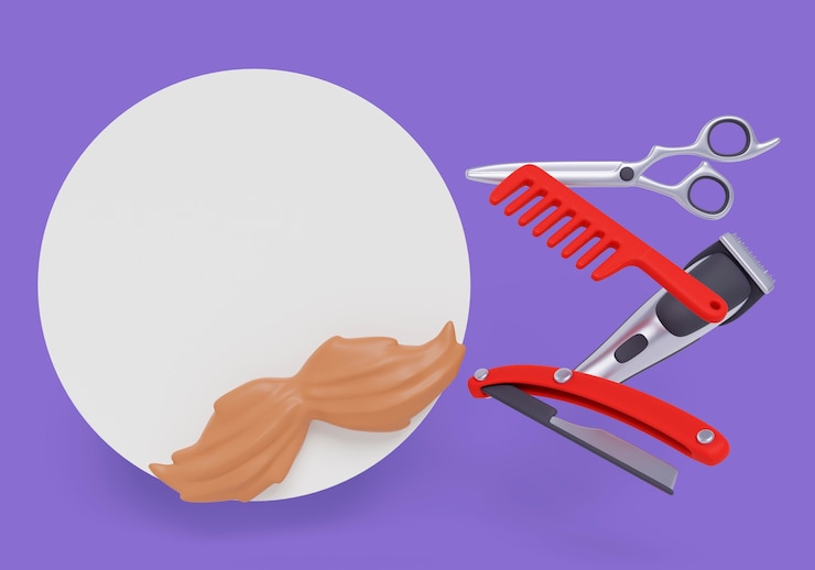 PSD gratuito rendering 3d di vendite di banner vuoti per parrucchieri.