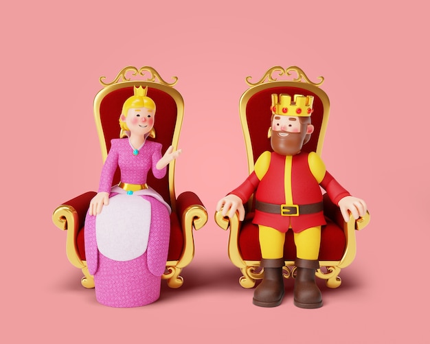 Rendering en 3D de la pareja de la monarquía
