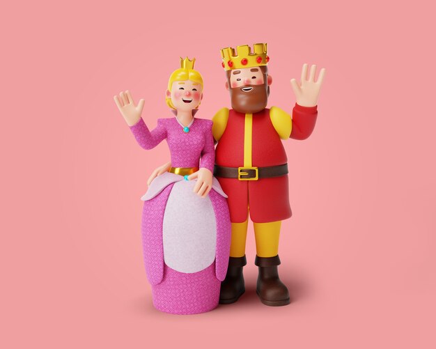Rendering en 3D de la pareja de la monarquía