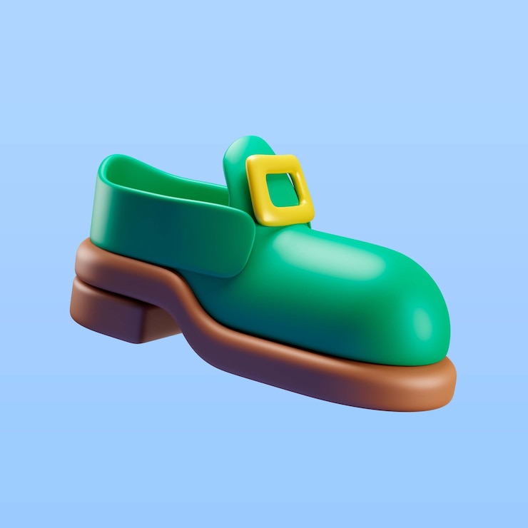 PSD gratuito rendering dell'icona della scarpa leprechaun di san patrizio