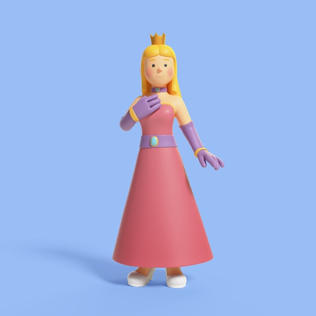 Renderización en 3D del carácter de la monarquía