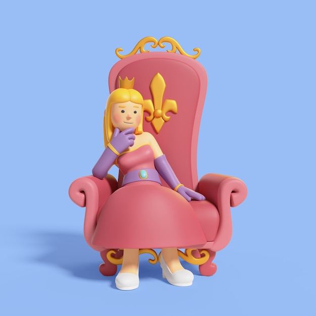 Renderización en 3D del carácter de la monarquía