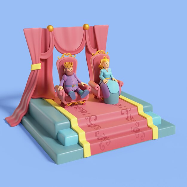 Renderización en 3D del carácter de la monarquía