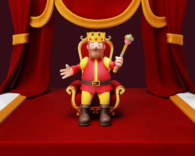Renderización en 3D del carácter de la monarquía