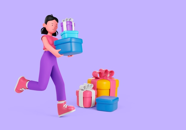 Renderización en 3D del concepto de compras