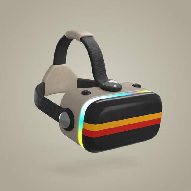 Renderización 3D del diseño del icono del juego retro