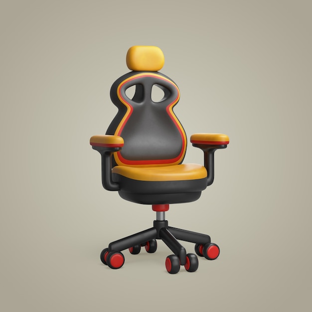 Renderización 3D del diseño del icono del juego retro