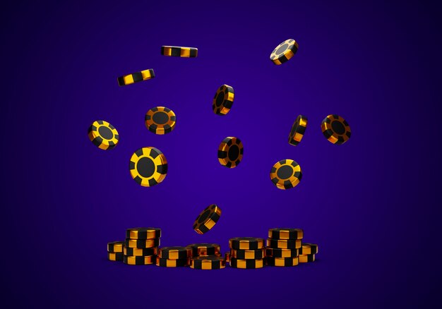 Renderización en 3D de los elementos del casino