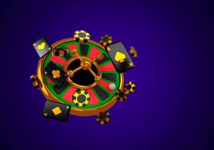 PSD gratuito renderización en 3d de los elementos del casino