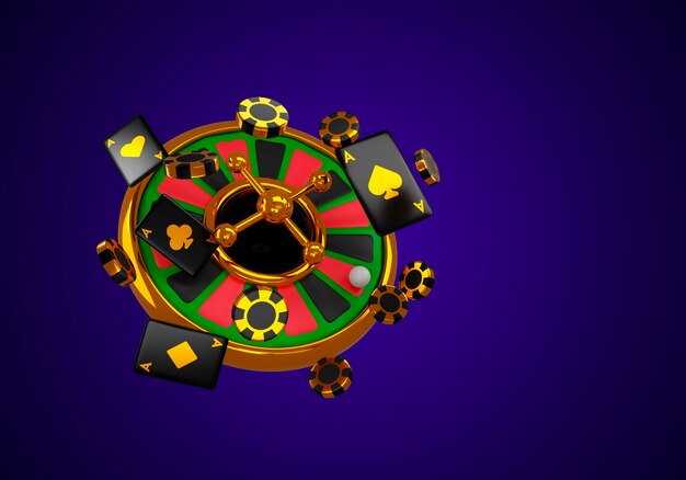 Renderización en 3D de los elementos del casino