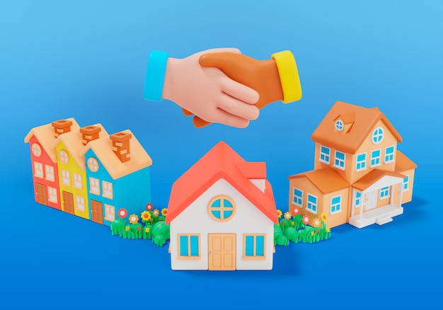 Renderización en 3D del fondo inmobiliario