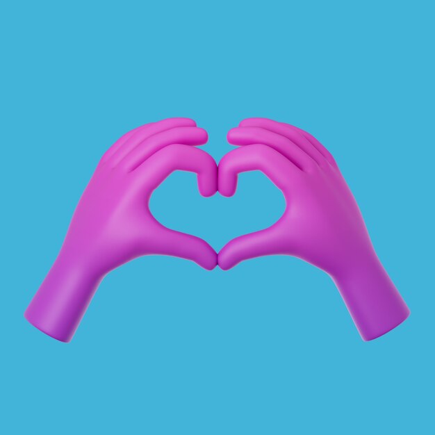 Renderización en 3D del gesto de la mano
