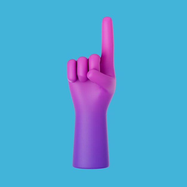 Renderización en 3D del gesto de la mano