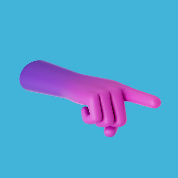 Renderización en 3D del gesto de la mano