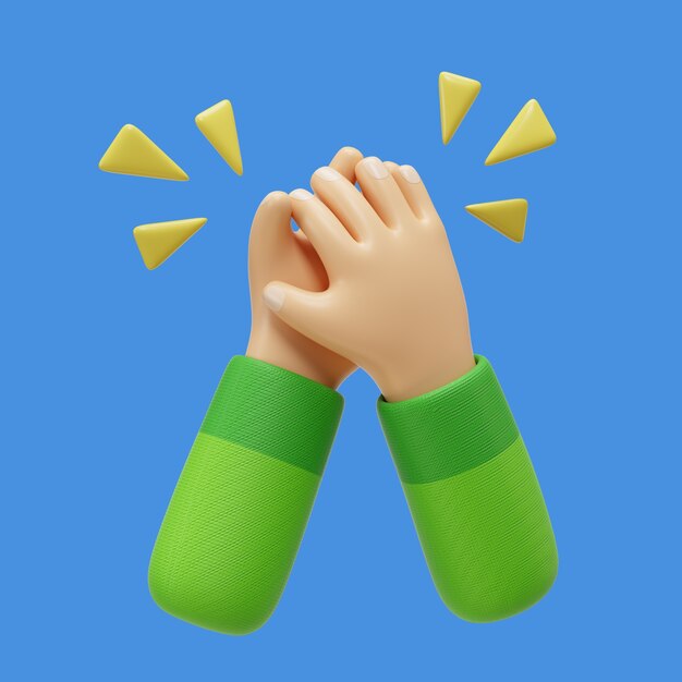 Renderización en 3D del gesto de la mano