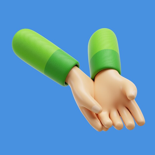 Renderización en 3D del gesto de la mano