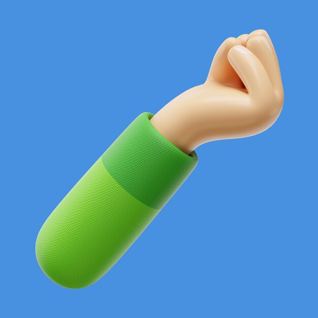 Renderización en 3D del gesto de la mano