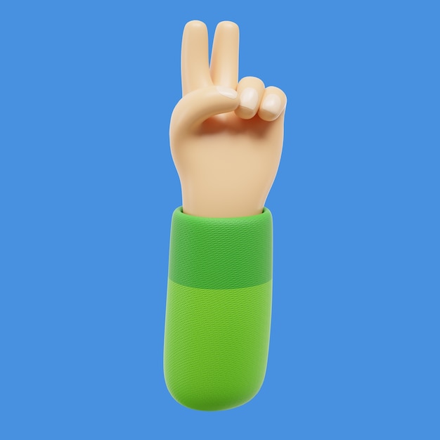 Renderización en 3D del gesto de la mano