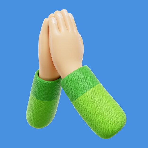 Renderización en 3D del gesto de la mano
