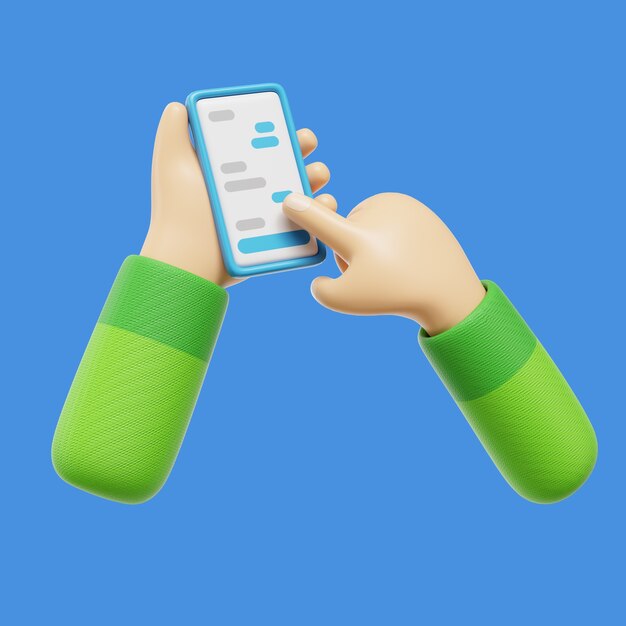 Renderización en 3D del gesto de la mano