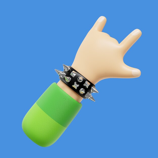 Renderización en 3D del gesto de la mano