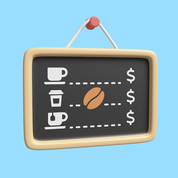 PSD gratuito renderización 3d del icono de la cafetería