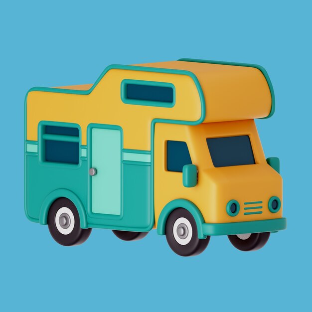 Renderización en 3D del icono del campamento