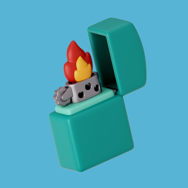 Renderización en 3D del icono del campamento