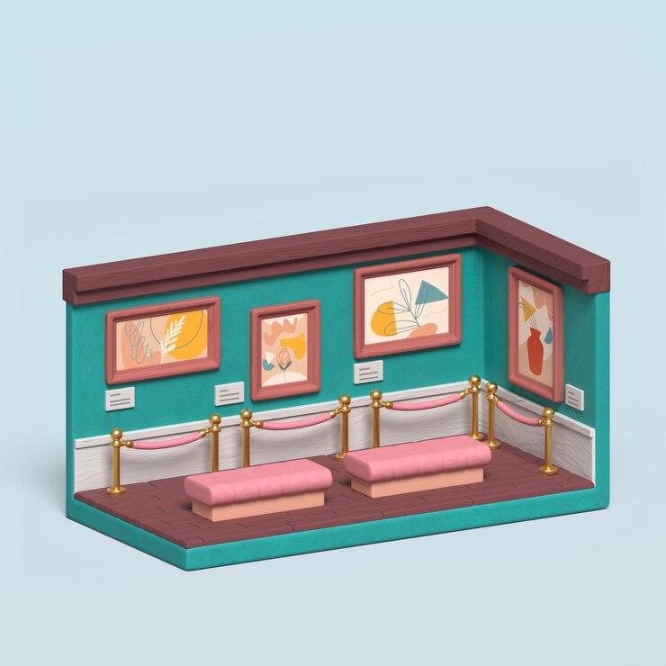 PSD gratuito renderización en 3d del icono del edificio
