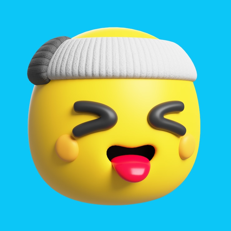 PSD gratuito renderización en 3d del icono de los emojis
