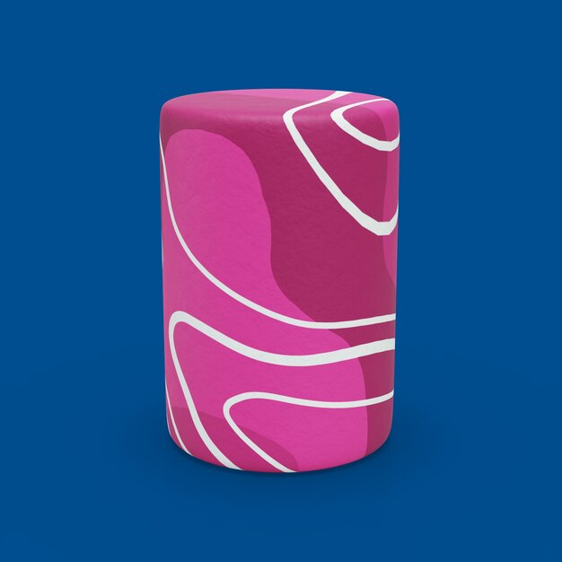Renderización en 3D del icono geométrico