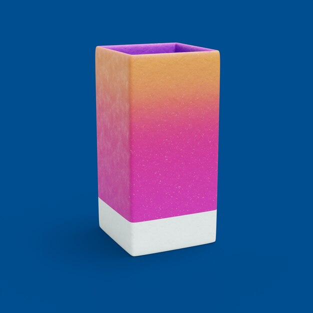 Renderización en 3D del icono geométrico