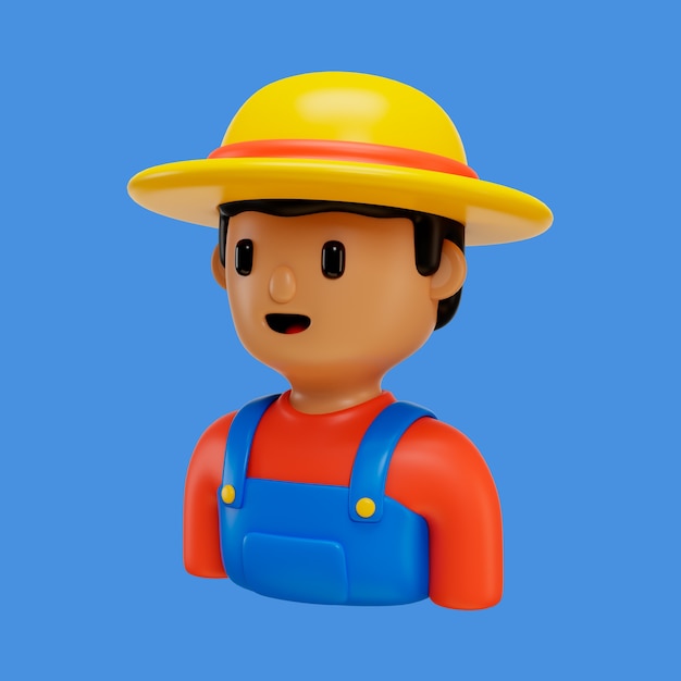Renderización en 3D del icono de la granja